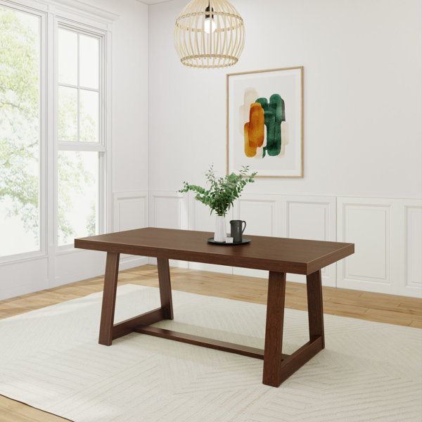 Wade Logan® Linzy Pine Solid Wood Dining Table & Reviews Wayfair